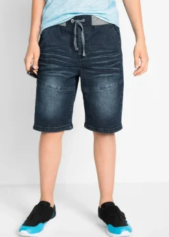 Bermudas elásticas vaqueras sin cierre con corte regular