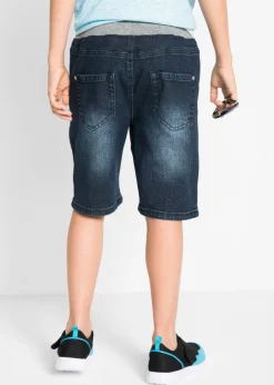 Bermudas elásticas vaqueras sin cierre con corte regular