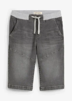 Bermudas elásticas vaqueras sin cierre con corte regular