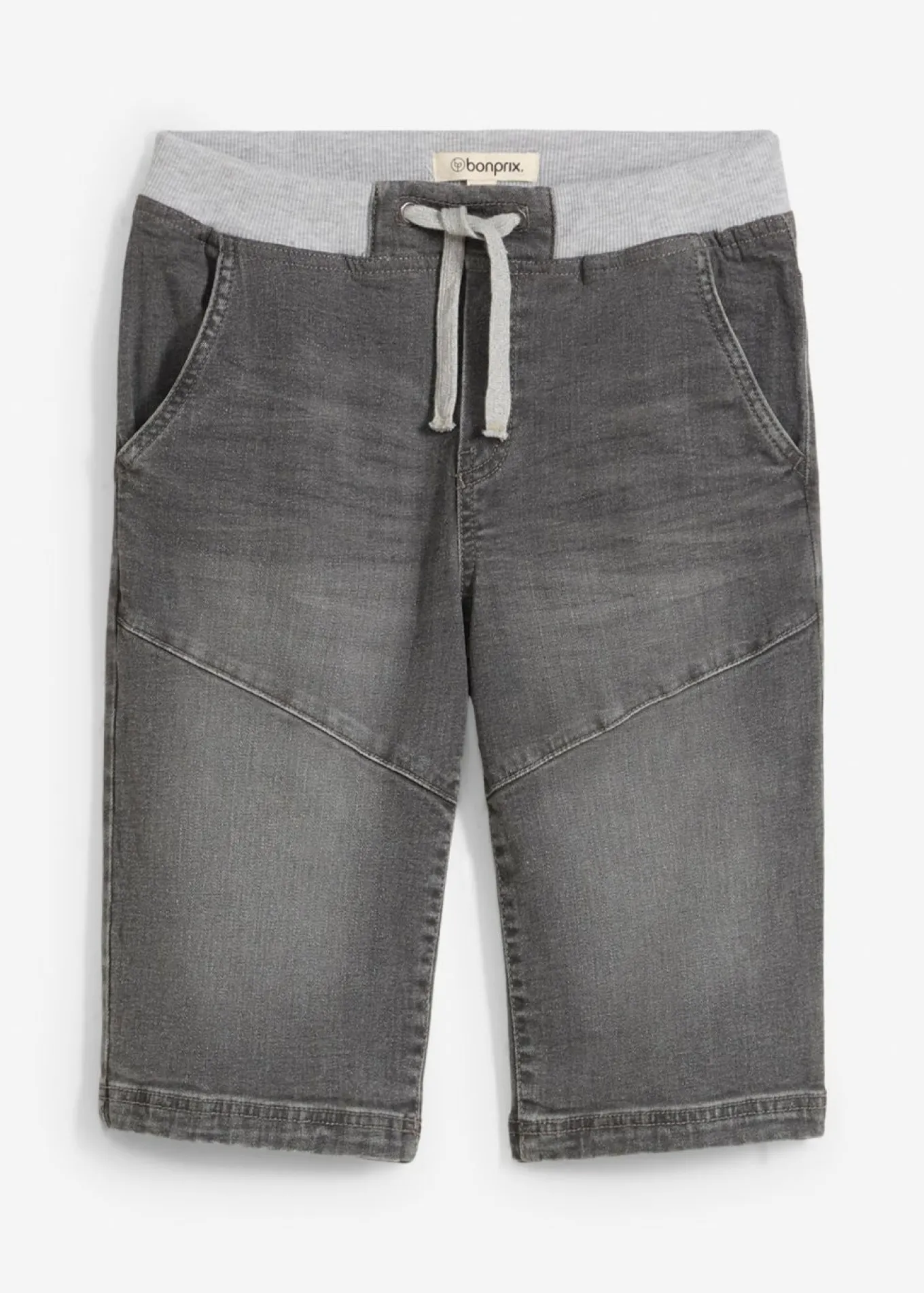 Bermudas elásticas vaqueras sin cierre con corte regular