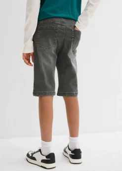 Bermudas elásticas vaqueras sin cierre con corte regular