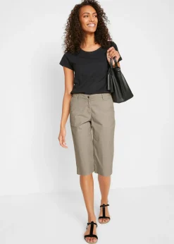 Bermudas largas con cintura elástica