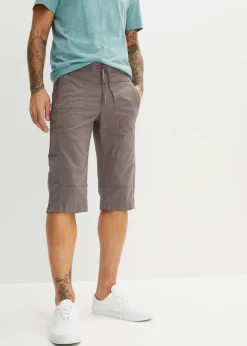 Bermudas largas con cintura elástica y regular fit