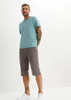Bermudas largas con cintura elástica y regular fit