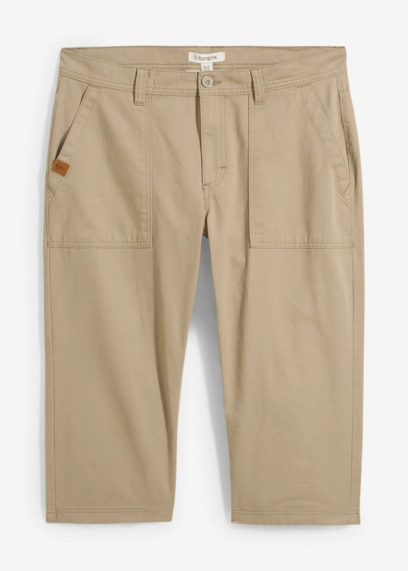 Bermudas largas de algodón puro con corte regular
