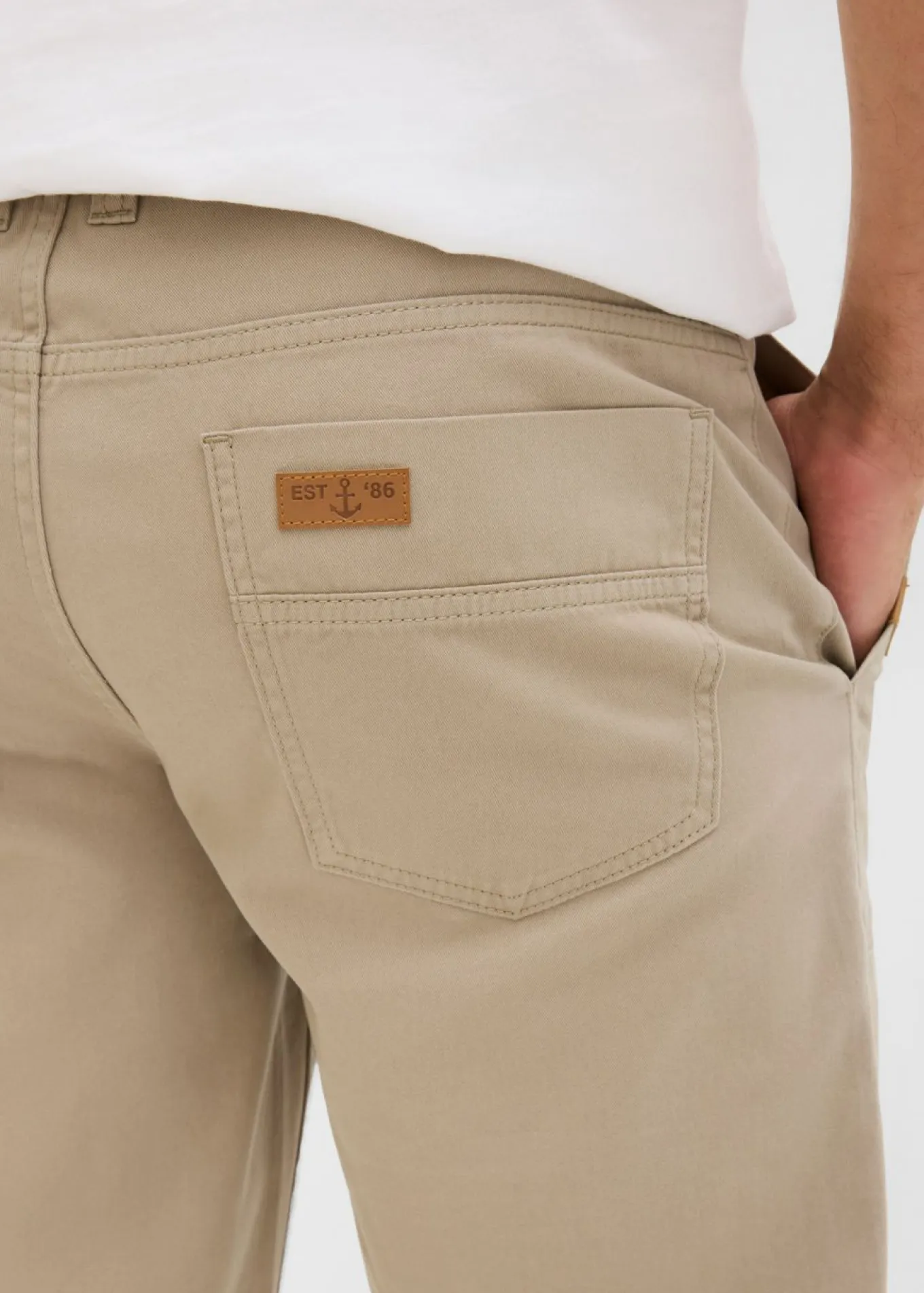 Bermudas largas de algodón puro con corte regular