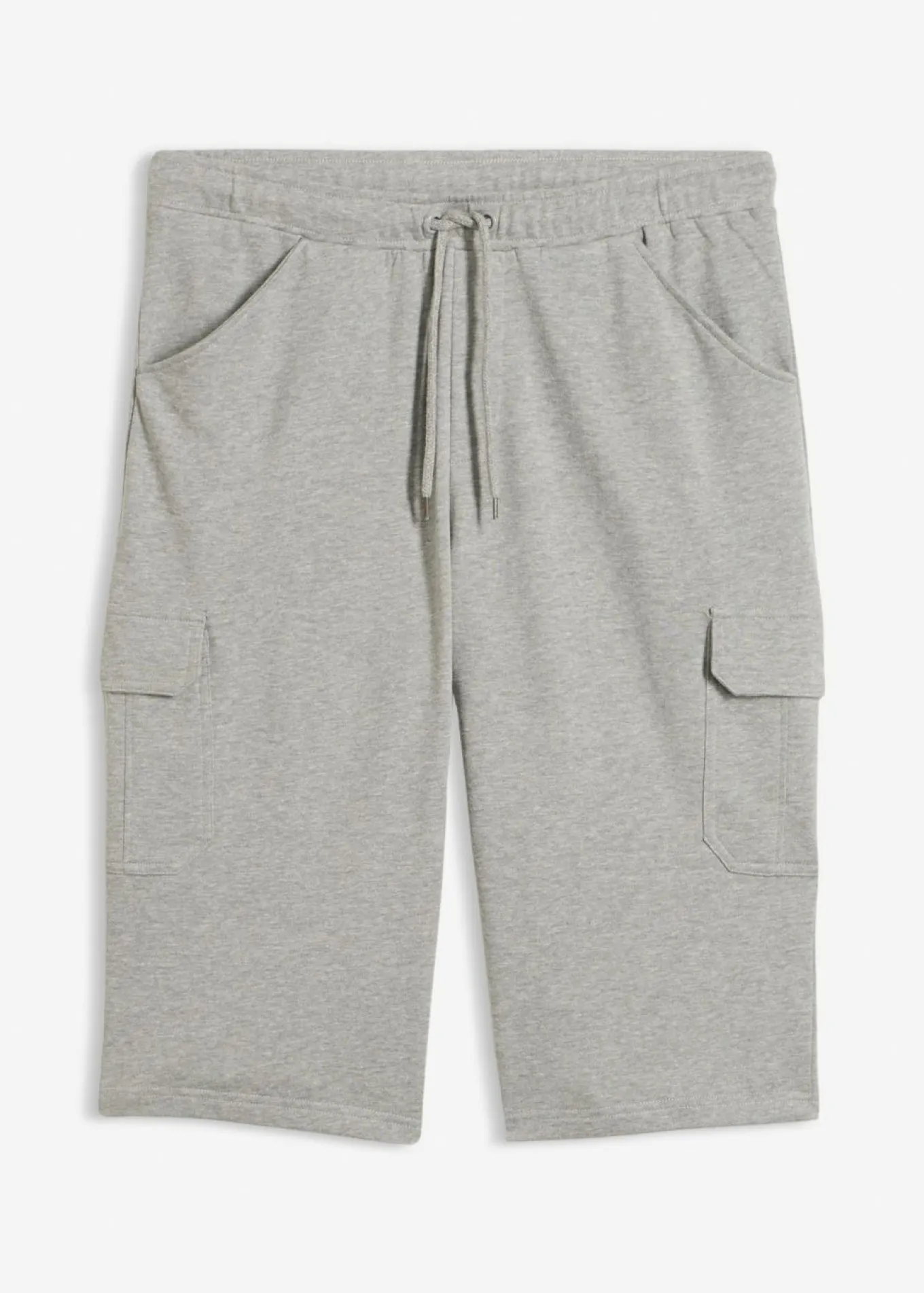 Bermudas largas de chándal, estilo cargo, de algodón puro, regular fit