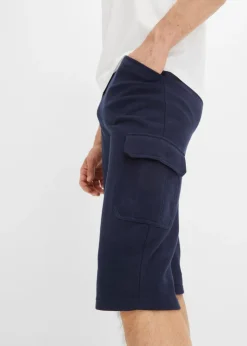 Bermudas largas de chándal, estilo cargo, de algodón puro, regular fit