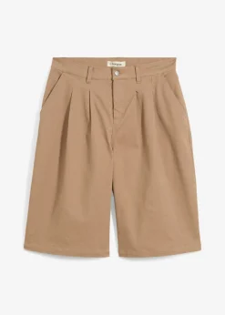 Bermudas largas de mezcla de algodón elástico