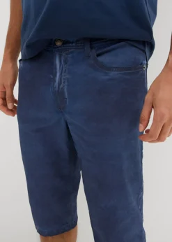 Bermudas largas elásticas con aspecto lavado, regular fit