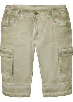 Bermudas largas y elásticas, tipo cargo, con corte cómodo, regular fit
