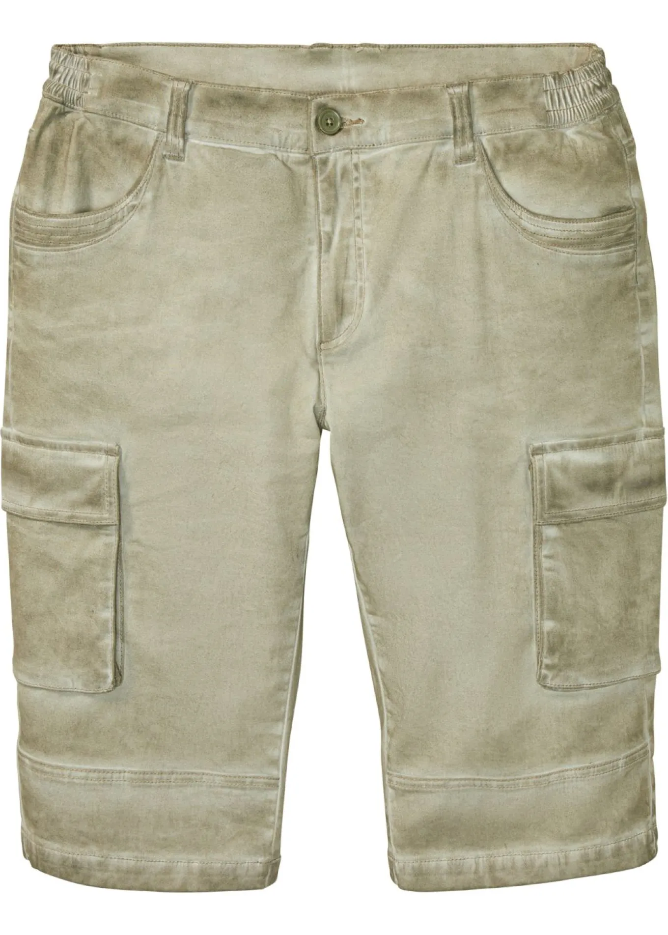 Bermudas largas y elásticas, tipo cargo, con corte cómodo, regular fit