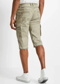 Bermudas largas y elásticas, tipo cargo, con corte cómodo, regular fit