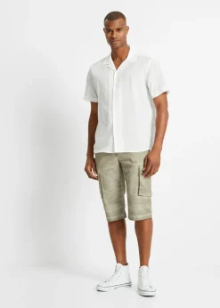 Bermudas largas y elásticas, tipo cargo, con corte cómodo, regular fit