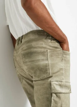 Bermudas largas y elásticas, tipo cargo, con corte cómodo, regular fit