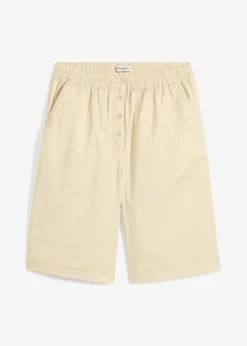 Bermudas papertouch de mezcla de algodón