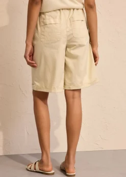 Bermudas papertouch de mezcla de algodón