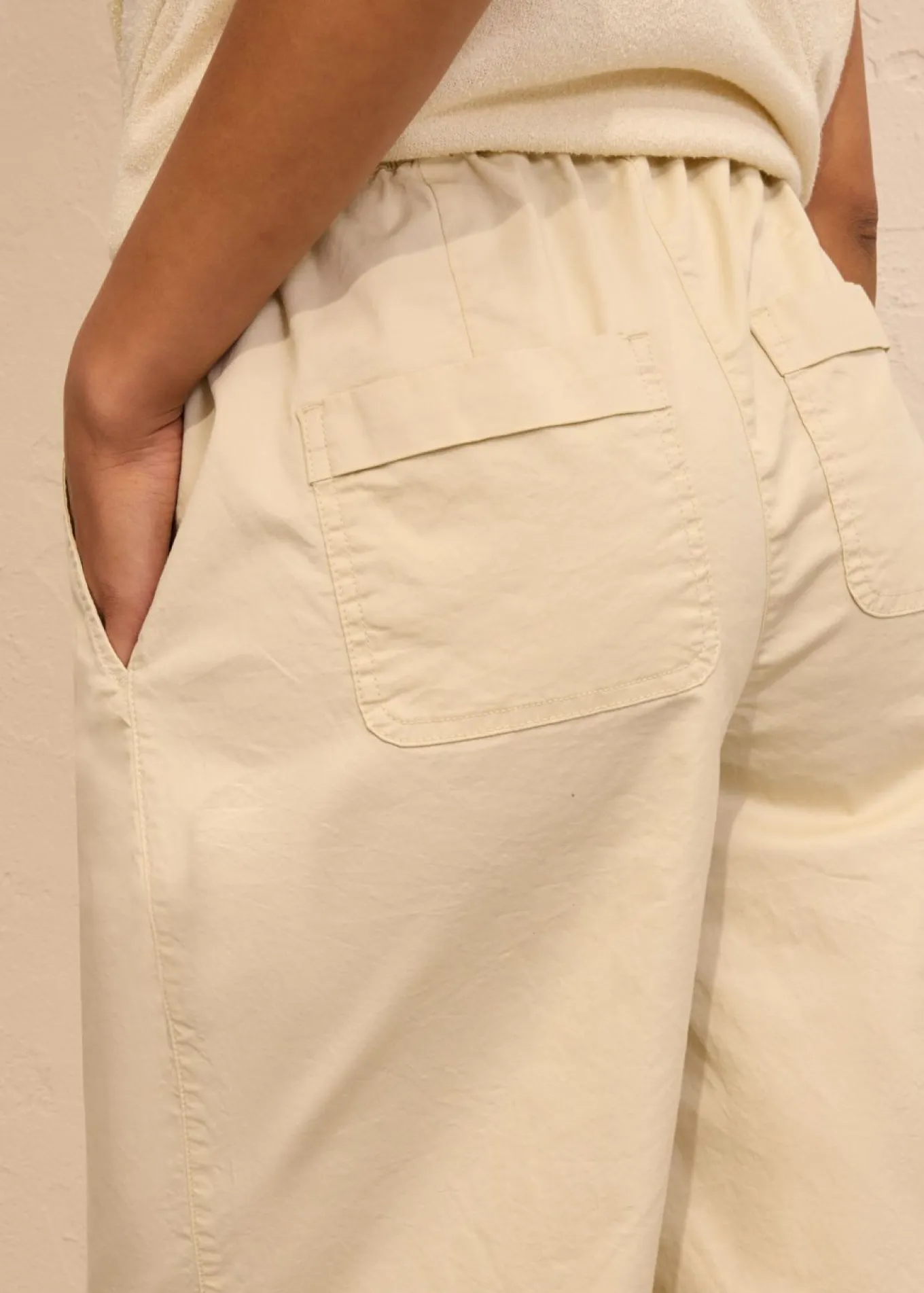 Bermudas papertouch de mezcla de algodón
