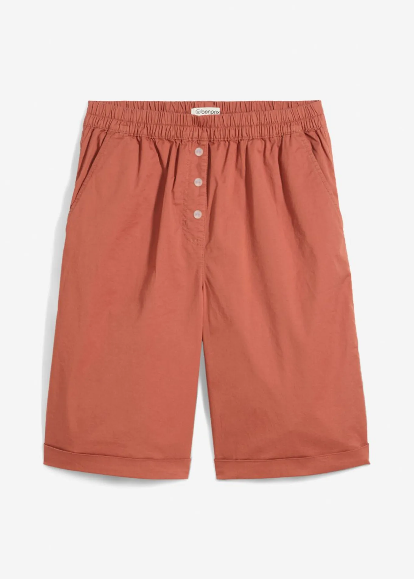 Bermudas papertouch de mezcla de algodón
