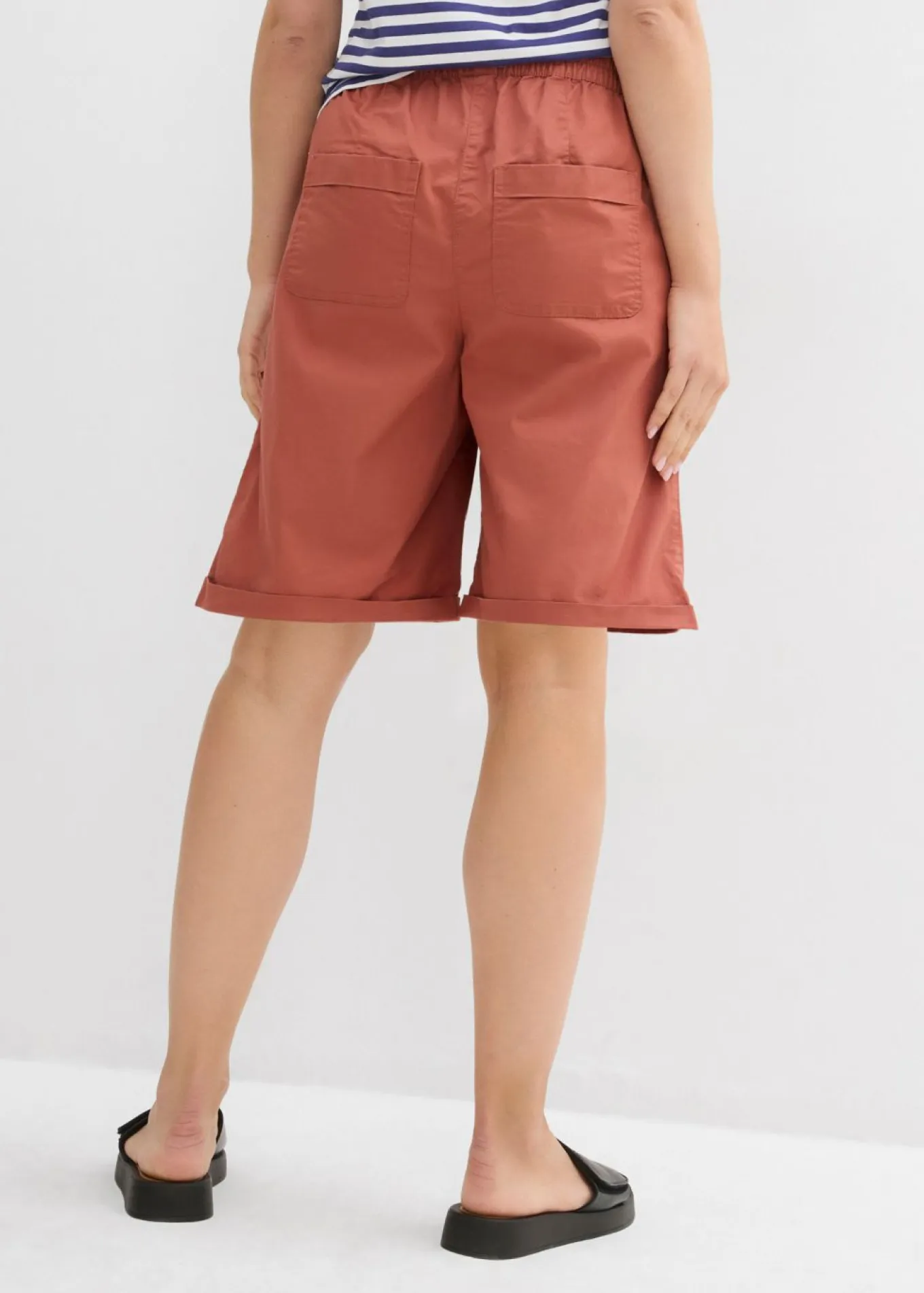 Bermudas papertouch de mezcla de algodón