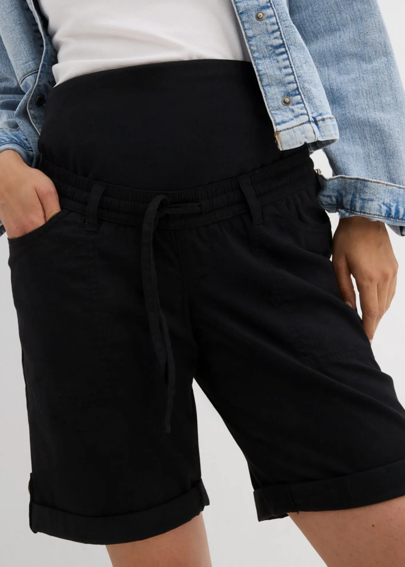 Bermudas premamá 2 en 1 convertibles en pantalón corto