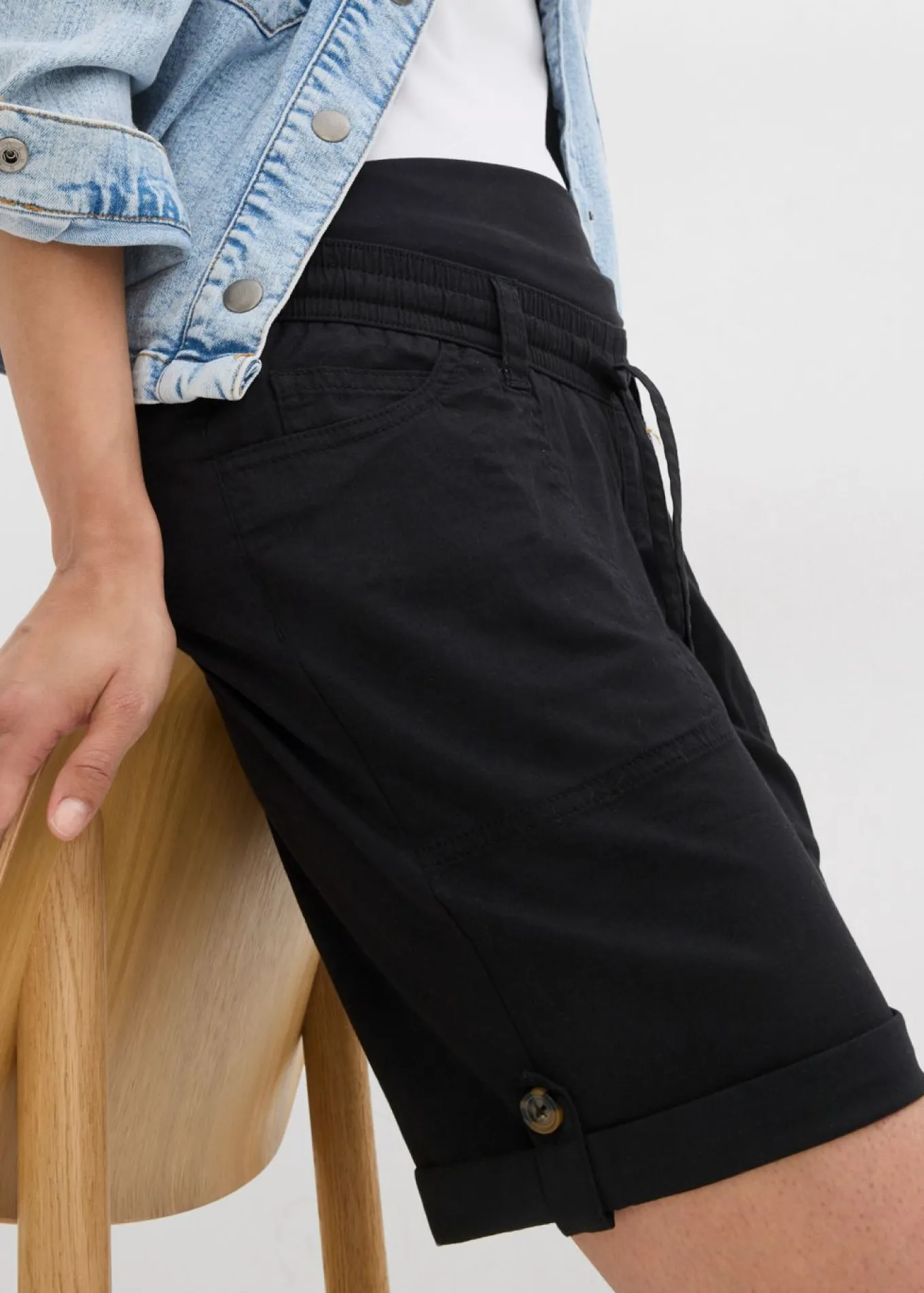 Bermudas premamá 2 en 1 convertibles en pantalón corto