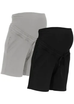 Bermudas premamá de tejido de sudadera (2 unidades)