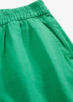 Bermudas sin cierre de mezcla de lino vaporoso