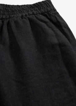 Bermudas sin cierre de mezcla de lino vaporoso