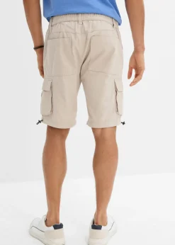 Bermudas tipo cargo con cinturilla elástica y corte regular