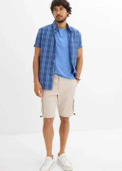 Bermudas tipo cargo con cinturilla elástica y corte regular