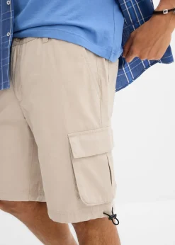 Bermudas tipo cargo con cinturilla elástica y corte regular