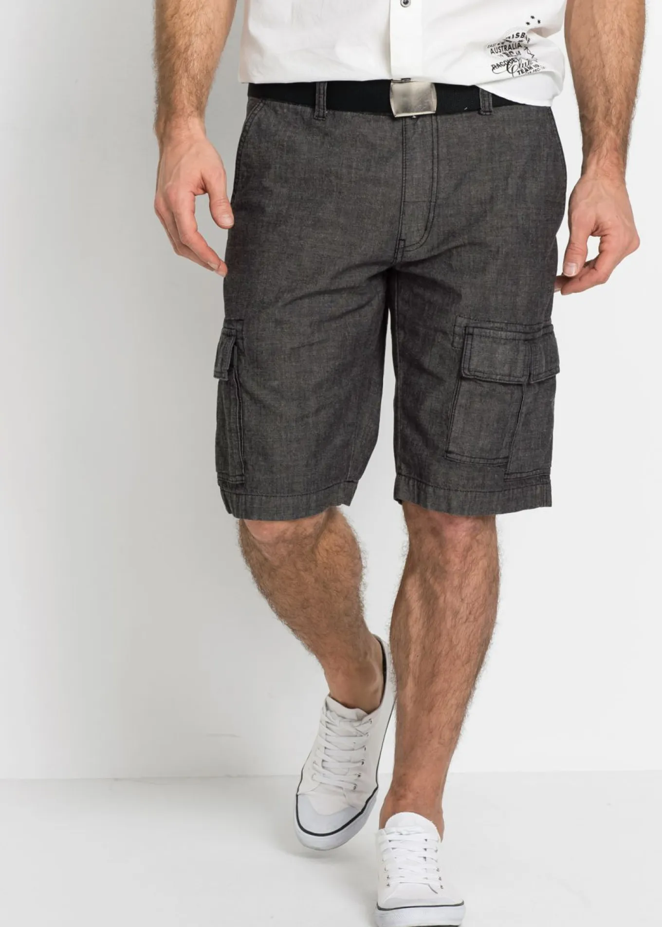 Bermudas tipo cargo de algodón puro con corte holgado