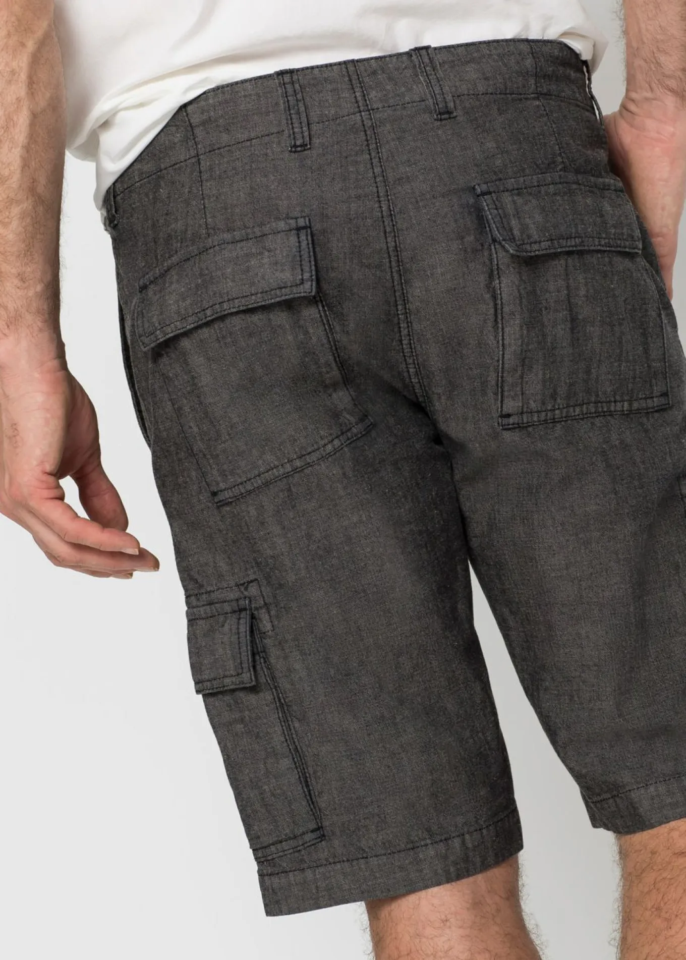 Bermudas tipo cargo de algodón puro con corte holgado