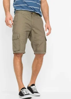 Bermudas tipo cargo de algodón puro con corte regular