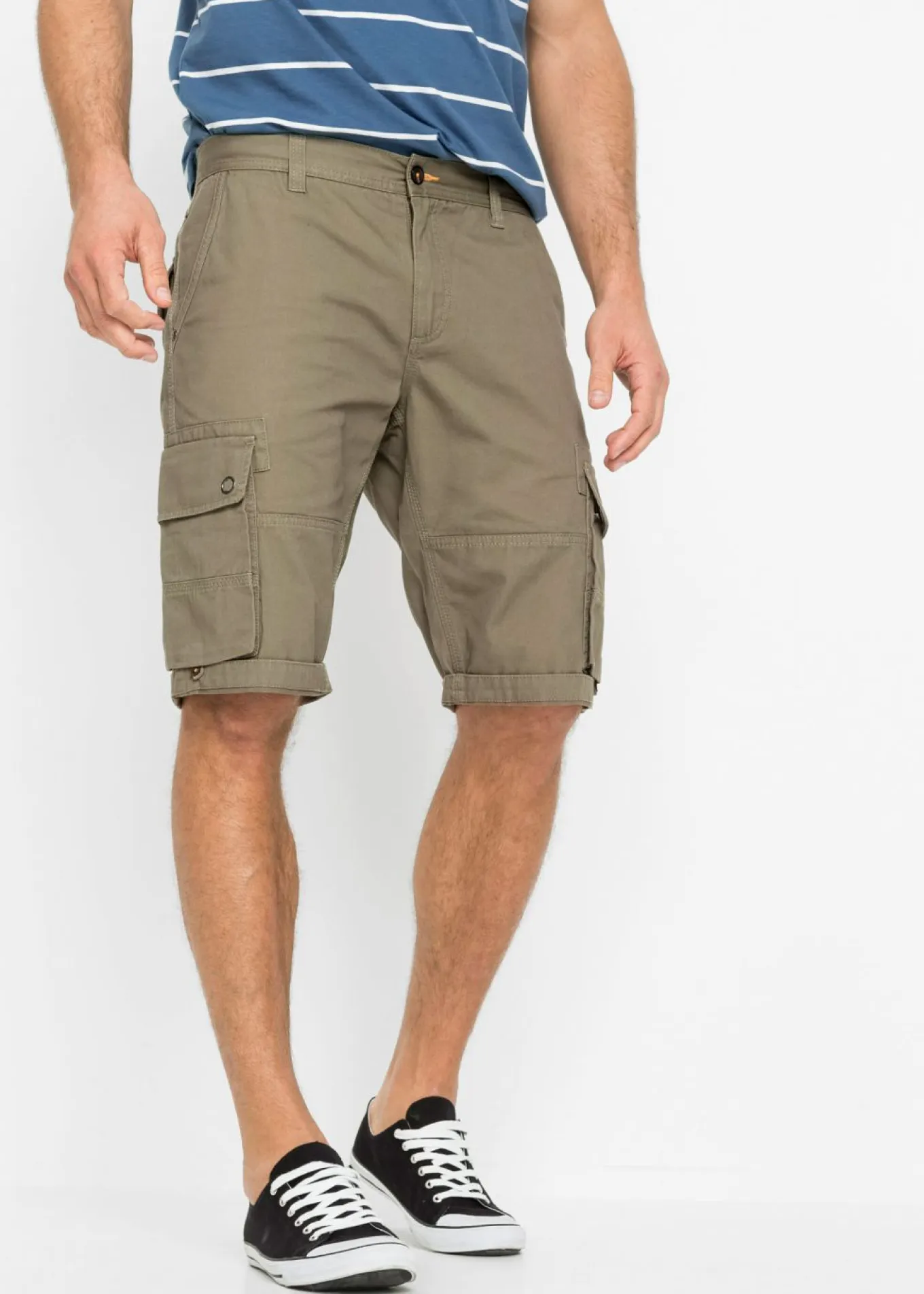 Bermudas tipo cargo de algodón puro con corte regular