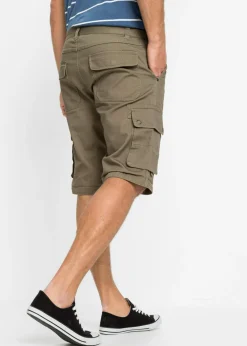 Bermudas tipo cargo de algodón puro con corte regular