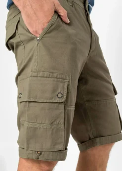 Bermudas tipo cargo de algodón puro con corte regular