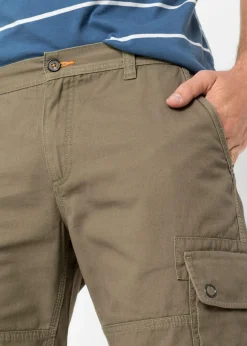 Bermudas tipo cargo de algodón puro con corte regular