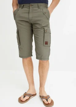 Bermudas tipo cargo de algodón puro con corte regular