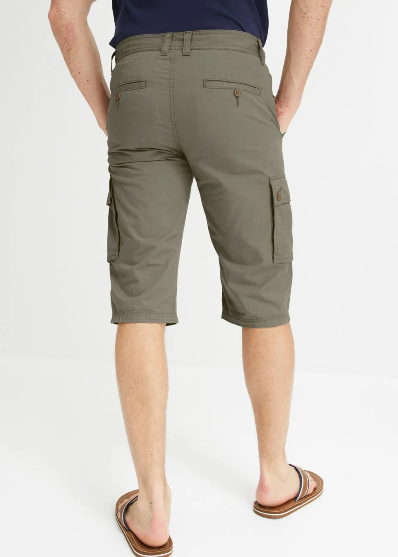 Bermudas tipo cargo de algodón puro con corte regular
