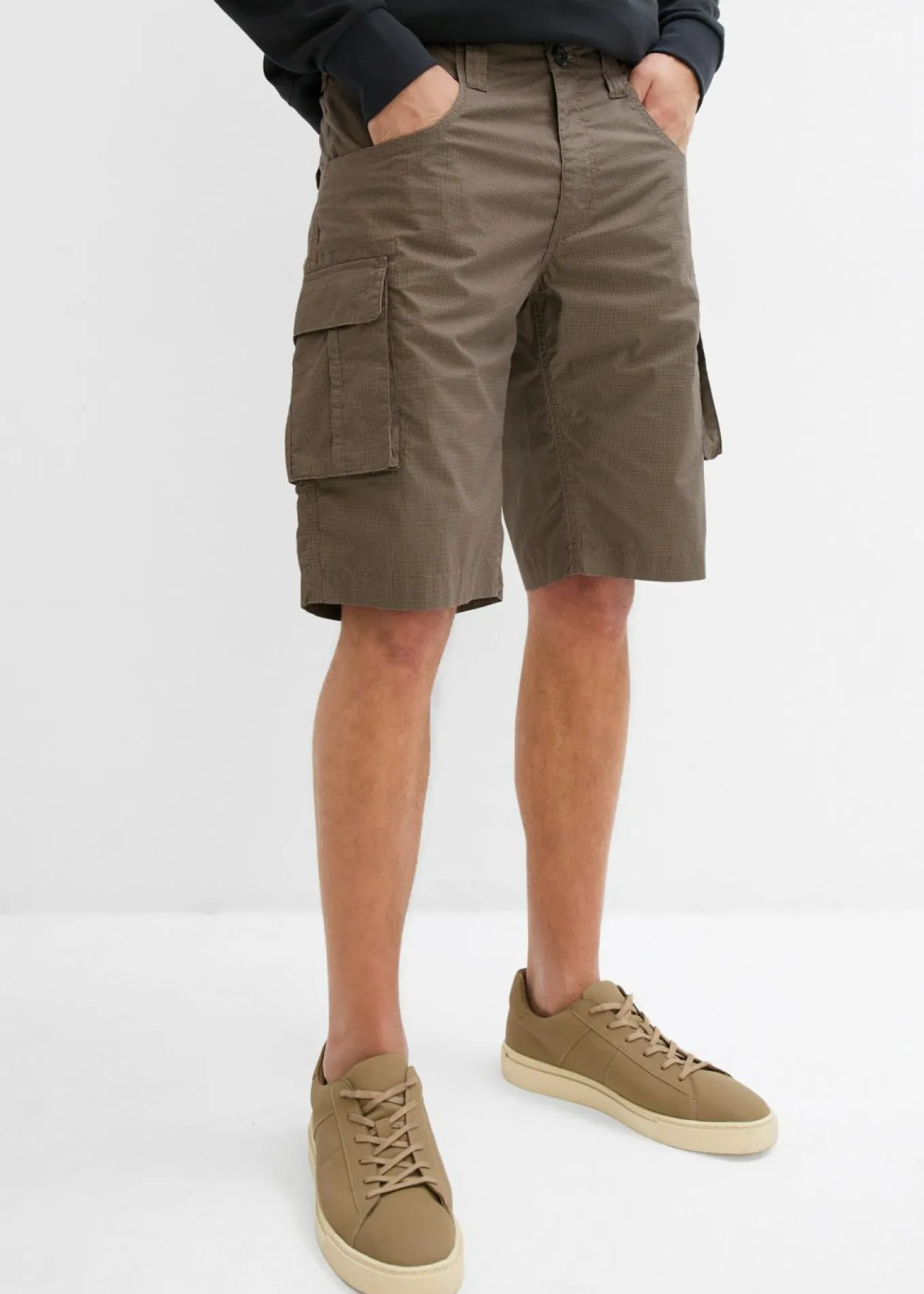 Bermudas tipo cargo de algodón puro con corte relajado