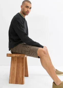 Bermudas tipo cargo de algodón puro con corte relajado