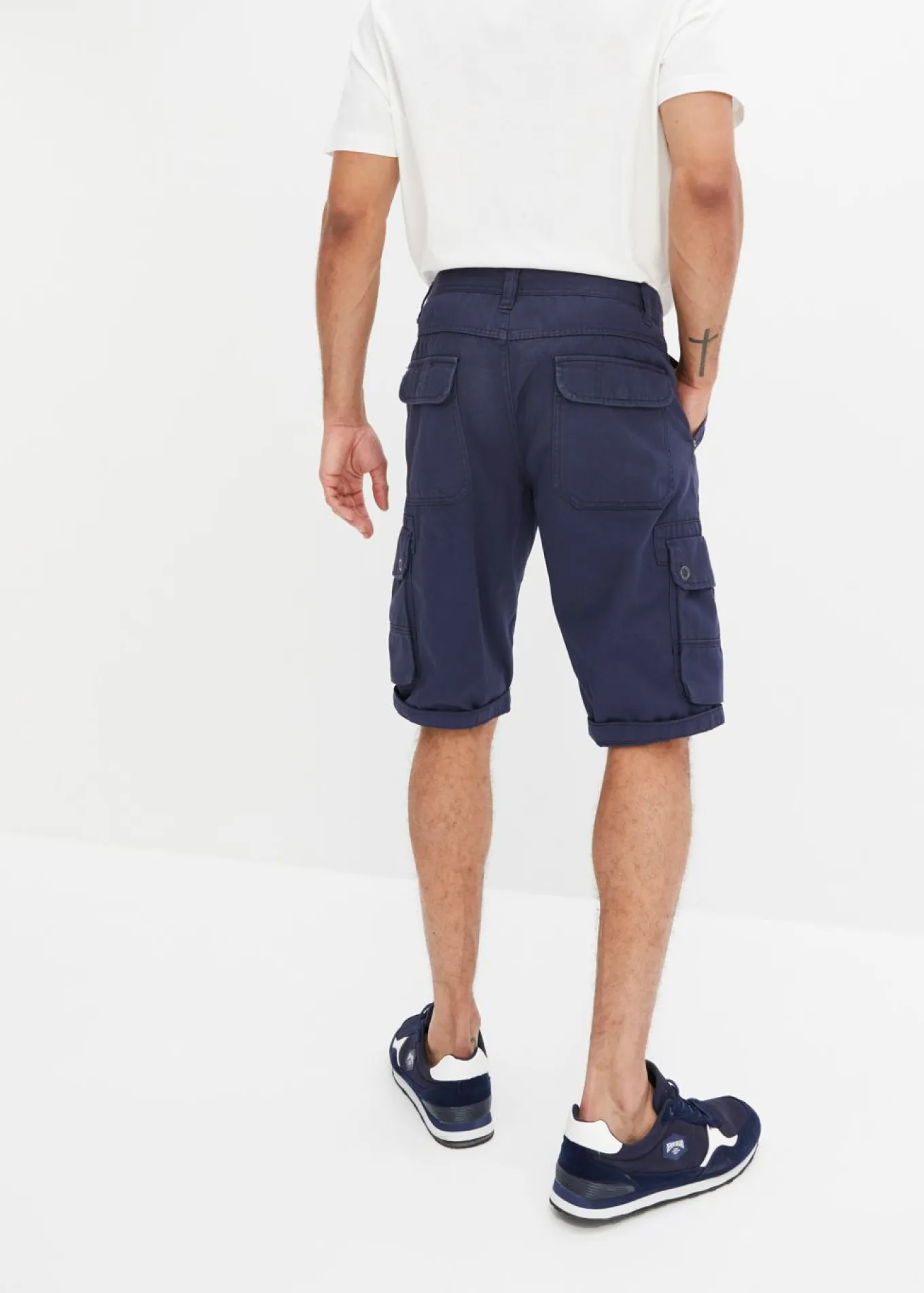 Bermudas tipo cargo de algodón puro con corte regular
