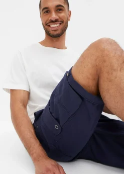 Bermudas tipo cargo de algodón puro con corte regular