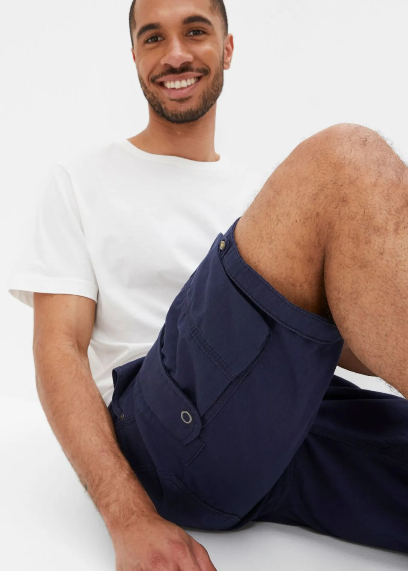 Bermudas tipo cargo de algodón puro con corte regular