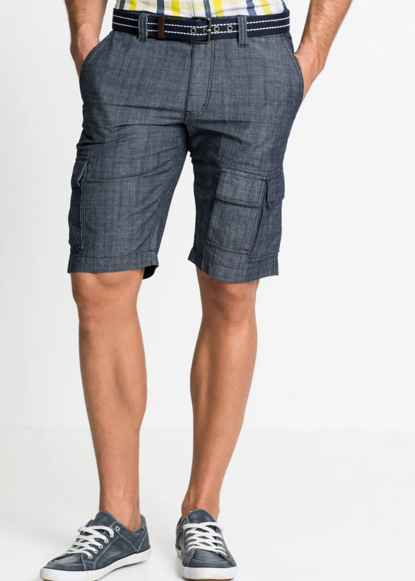 Bermudas tipo cargo de algodón puro con corte holgado