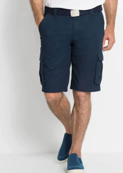 Bermudas tipo cargo de algodón puro con corte relajado