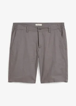 Bermudas tipo chino con lino y corte regular