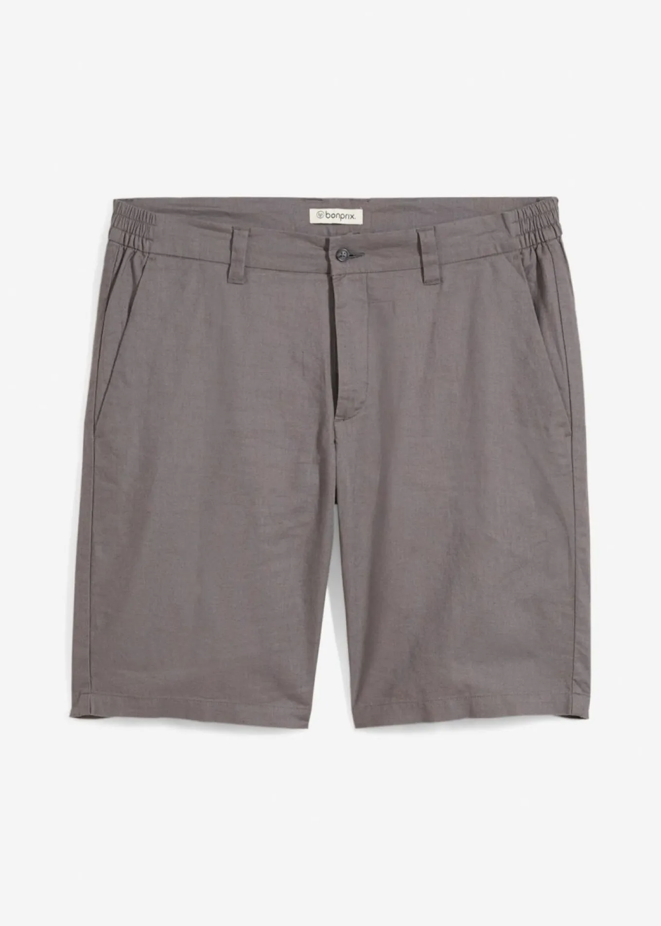 Bermudas tipo chino con lino y corte regular